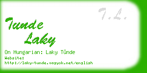 tunde laky business card